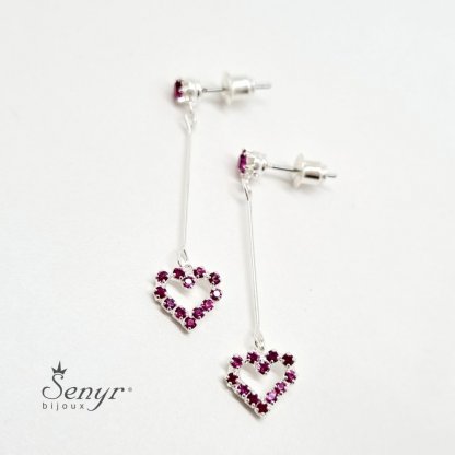 Bohemian crystal earrings Heart