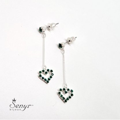 Bohemian crystal earrings Heart
