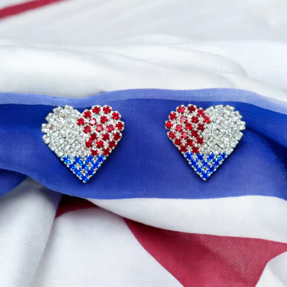 CRYSTAL Earrings Czech Hearts