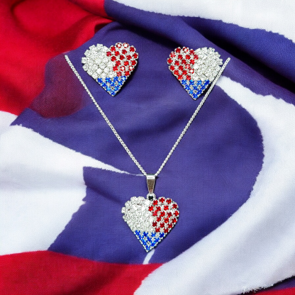 CRYSTAL Earrings Czech Hearts
