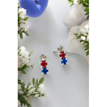 CRYSTAL Earrings Tricolour