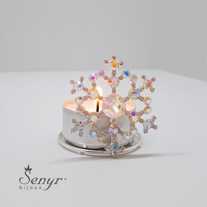 Crystal SNOWFLAKE - candle holder