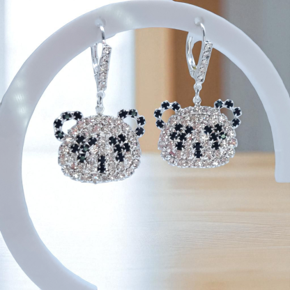 Crystal earrings PANDA