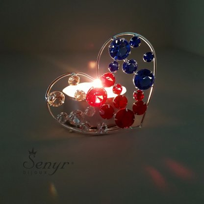 Crystal HEART - candle holder