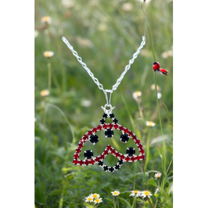 Crystal necklace Ladybird
