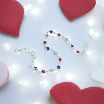 Crystql bracelet AURORA in Czech colours