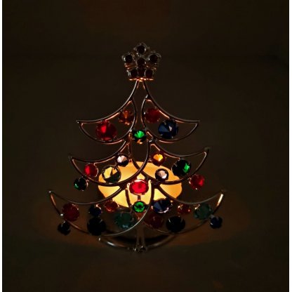 Crystal CHRISTMAS TREE - candle holder