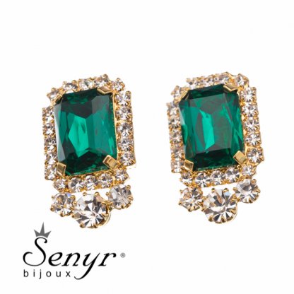 Earrings Golden Majesty Emerald