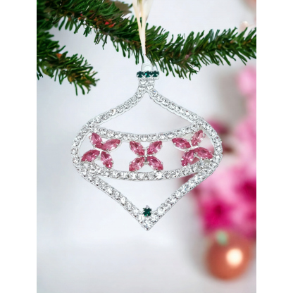 Christmas crystal ornament