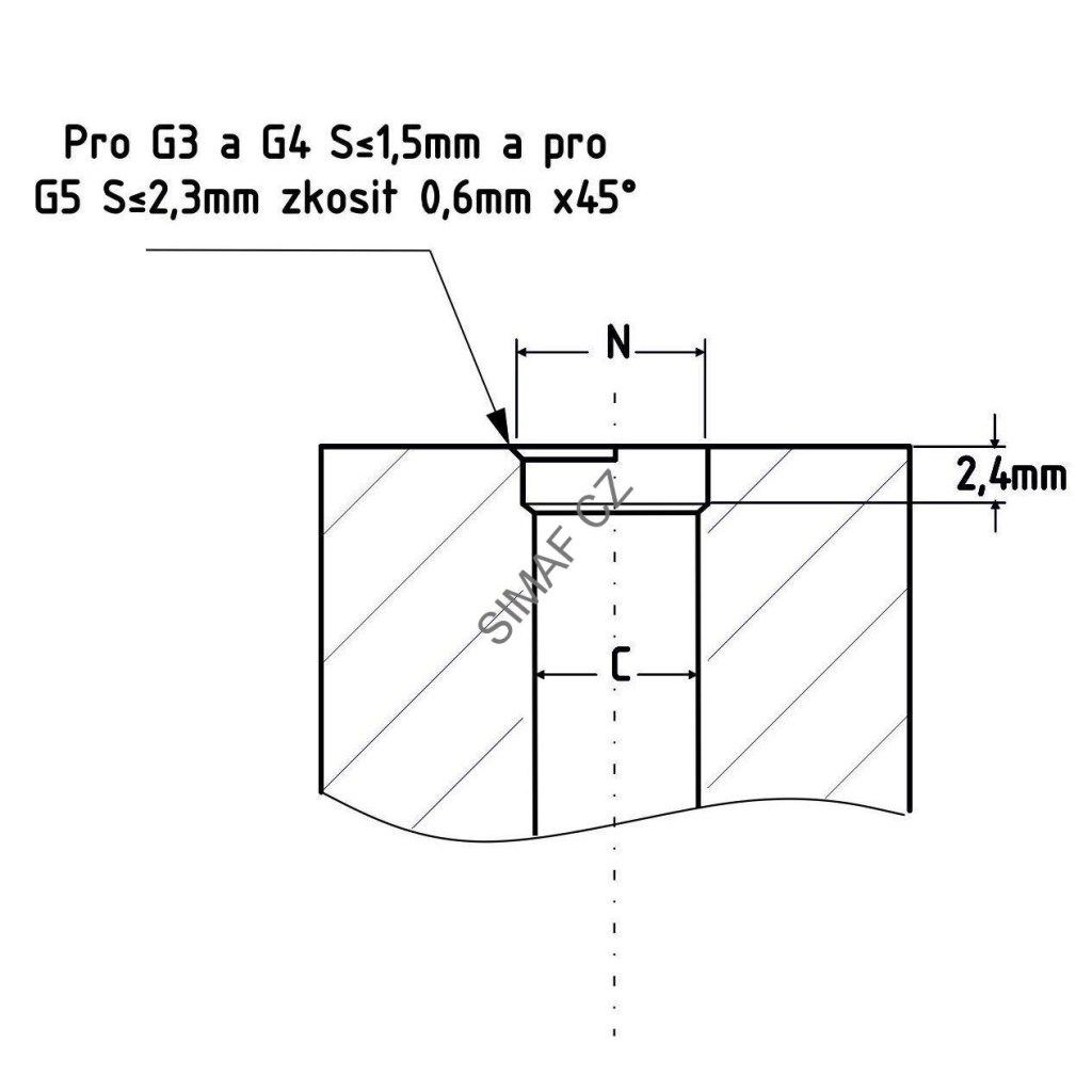 Lisovací čep hladký ø4x6, ocel