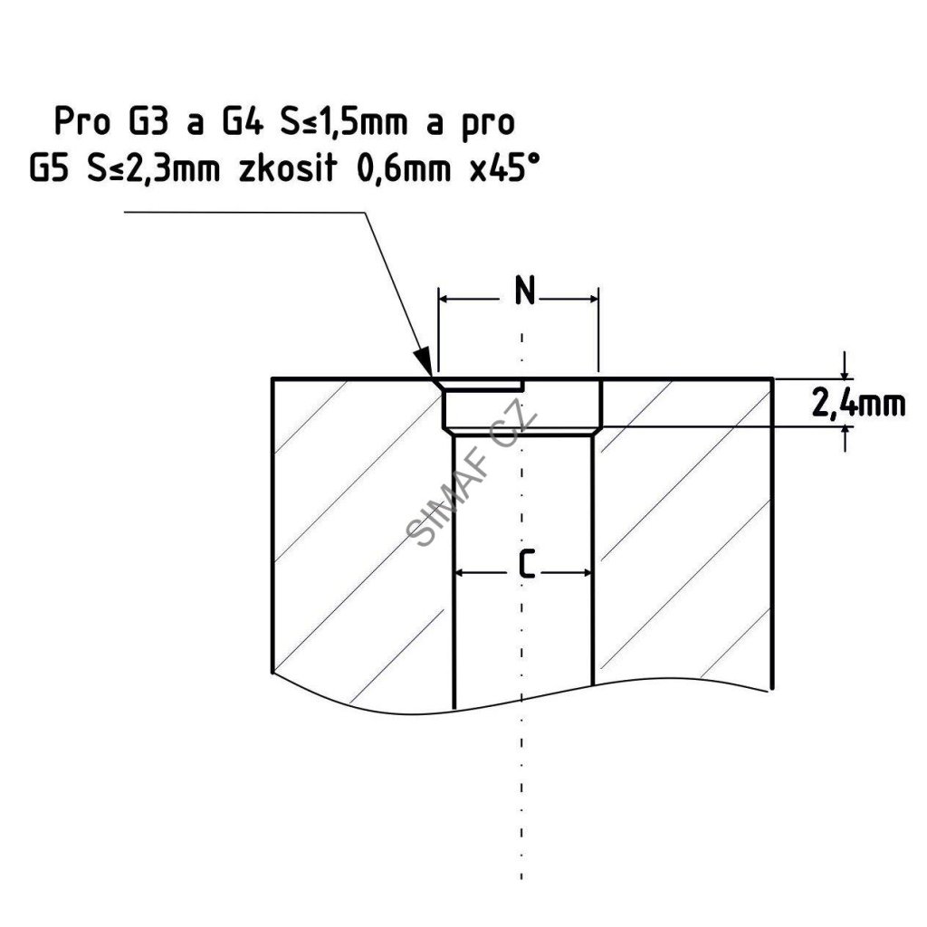 Lisovací čep hladký ø4x8, ocel