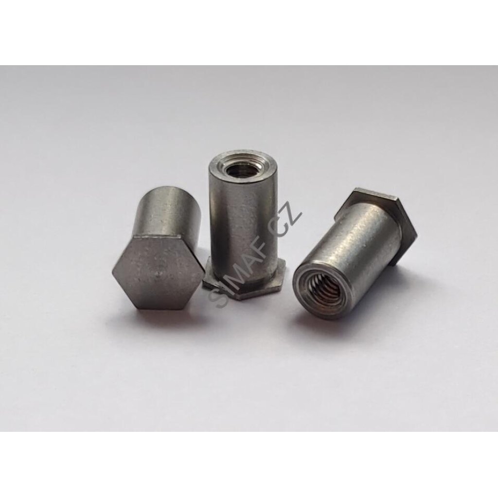 Lisovací sloupek M3x8, tvrzená nerez, slepý