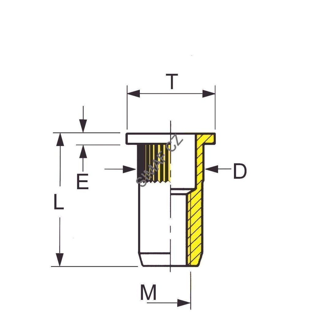 Nýtovací matice M5 SERBLOC