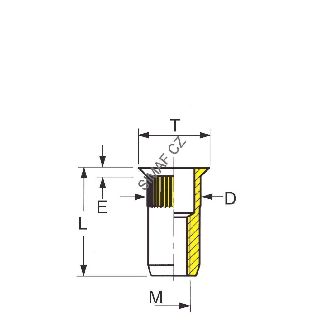 Nýtovací matice M5 SERBLOC