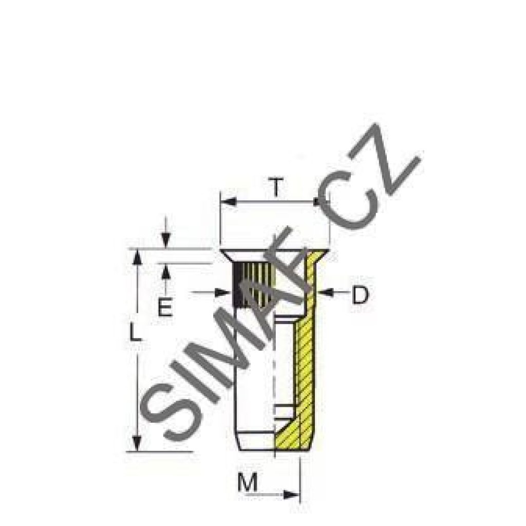 Nýtovací matice M6 SERBLOC