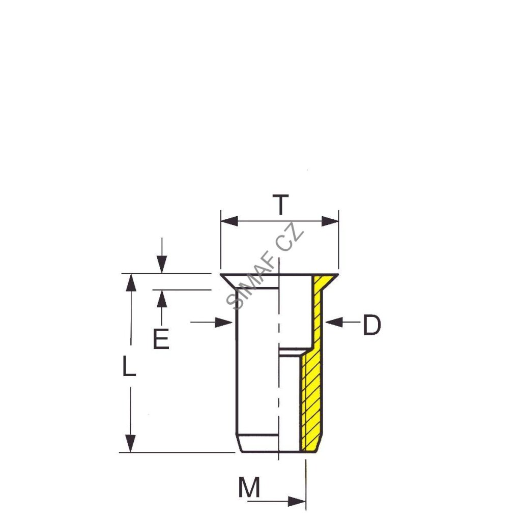 Nýtovací matice M6 SERBLOC