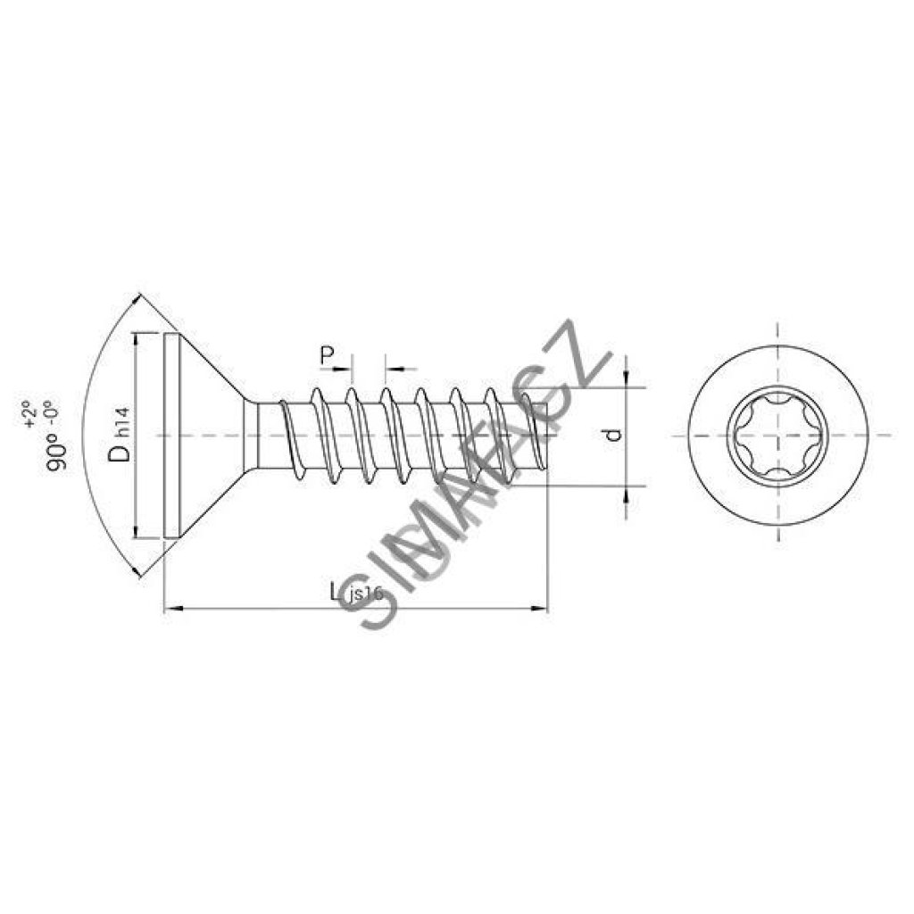 Šroub do plastu POLYFORM 2 TORX+ 3.5x10