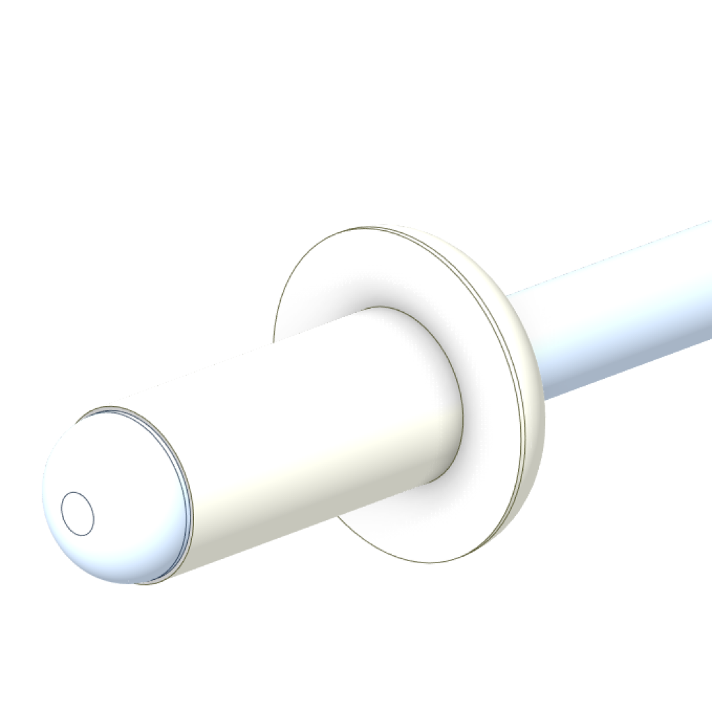 Trhací nýt Al/Ocel 4x16 mm, barva bílá