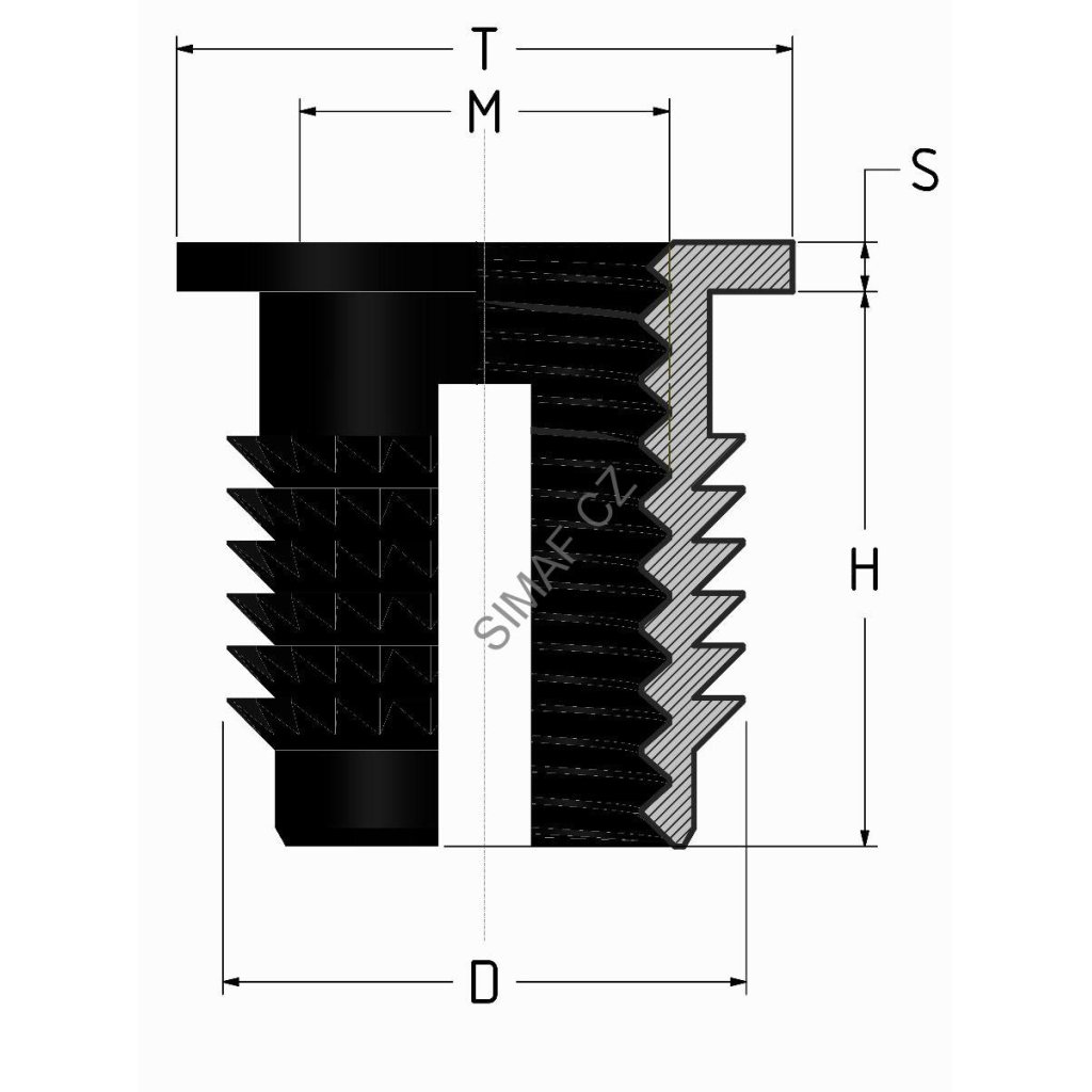 Zálisek do plastu typ C M4