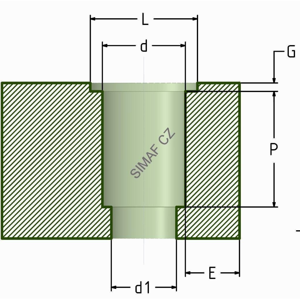 Zálisek do plastu typ CM M2.5x6.5