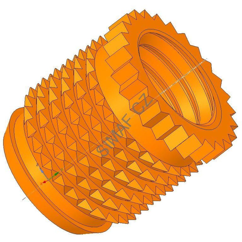 Zálisek do plastu typ TH M3x5.5
