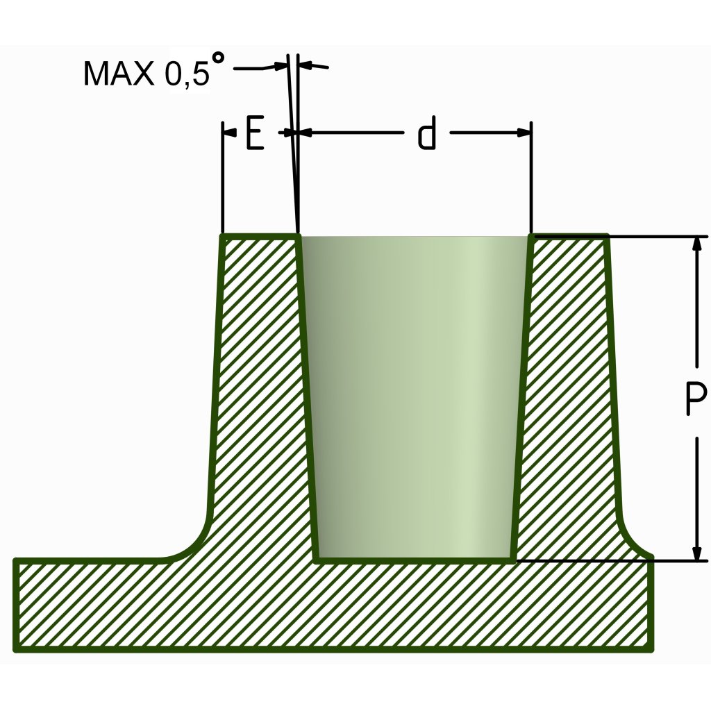 Zálisek do plastu typ TS M5x9.5