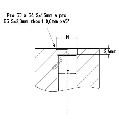 Lisovací čep hladký ø4x8, ocel