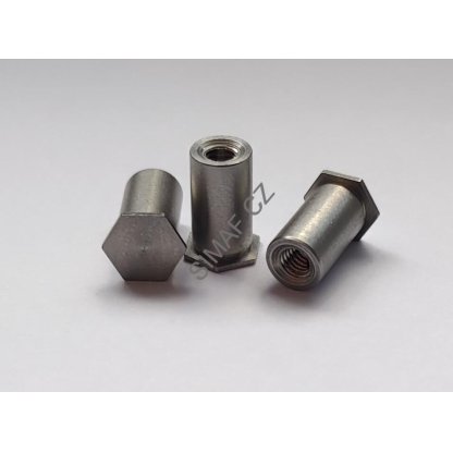 Lisovací sloupek M3x10, nerezový, slepý