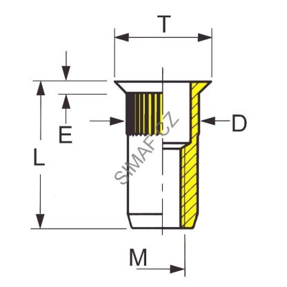 Nýtovací matice M5 SERBLOC