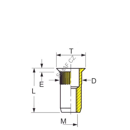 Nýtovací matice M5 SERBLOC