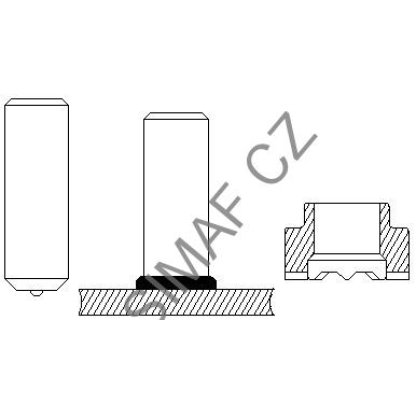 Přivařovací holý kolík ø8x20