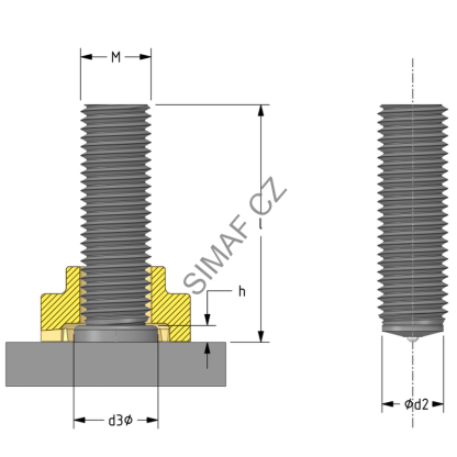 Přivařovací šroub PD M12x50