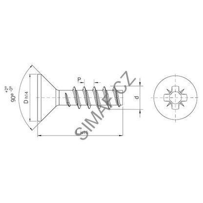 Šroub do plastu POLYPLAST PZD 3.5x10