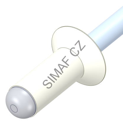 Trhací nýt Al/Ocel 2.4x8 mm, zápustná hlava