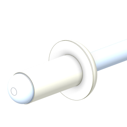 Trhací nýt Al/Ocel 4x16 mm, barva bílá