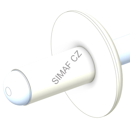 Trhací nýt Al/Ocel 4x8 mm, hlava ø 12 mm