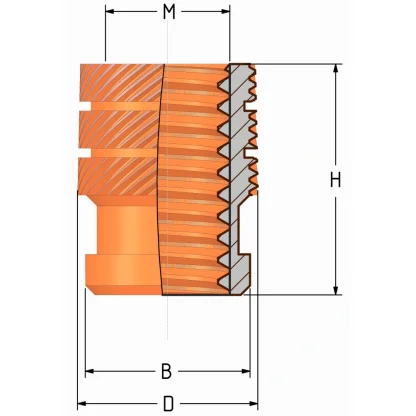Zálisek do plastu SC M4x7.4