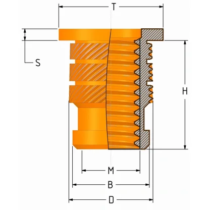 Zálisek do plastu SCC M4x7.4