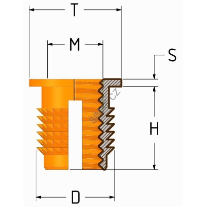 Zálisek do plastu typ C M2.5