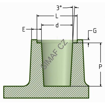 Zálisek do plastu typ THC M5