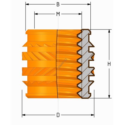 Zálisek do plastu typ TS M5x9.5