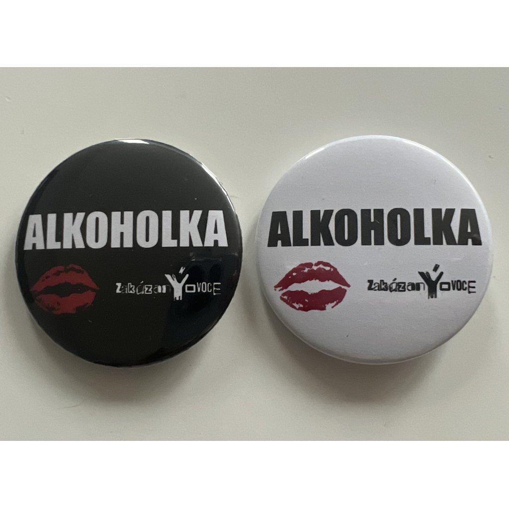 Placka Alkoholka 44 mm - zakázanÝovoce