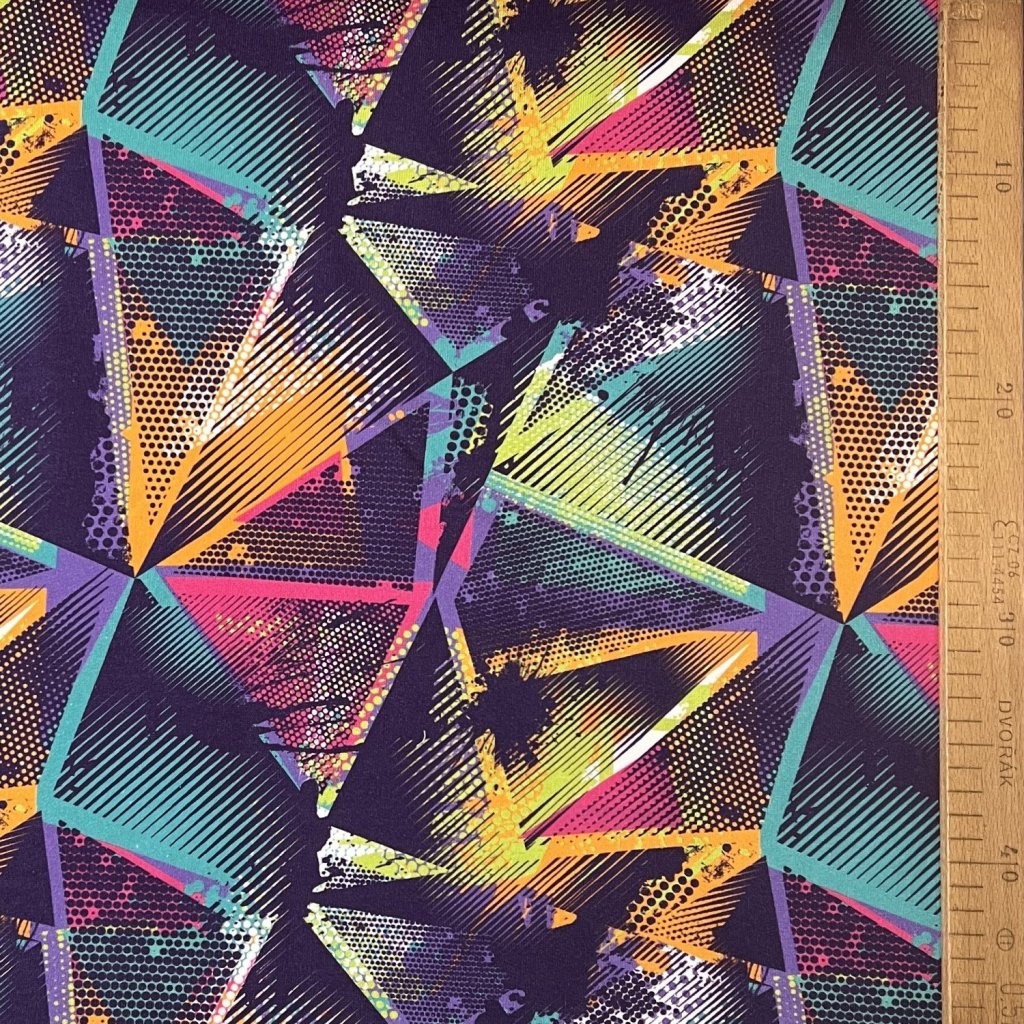Barevné ornamenty počesaná digi tisk 3188