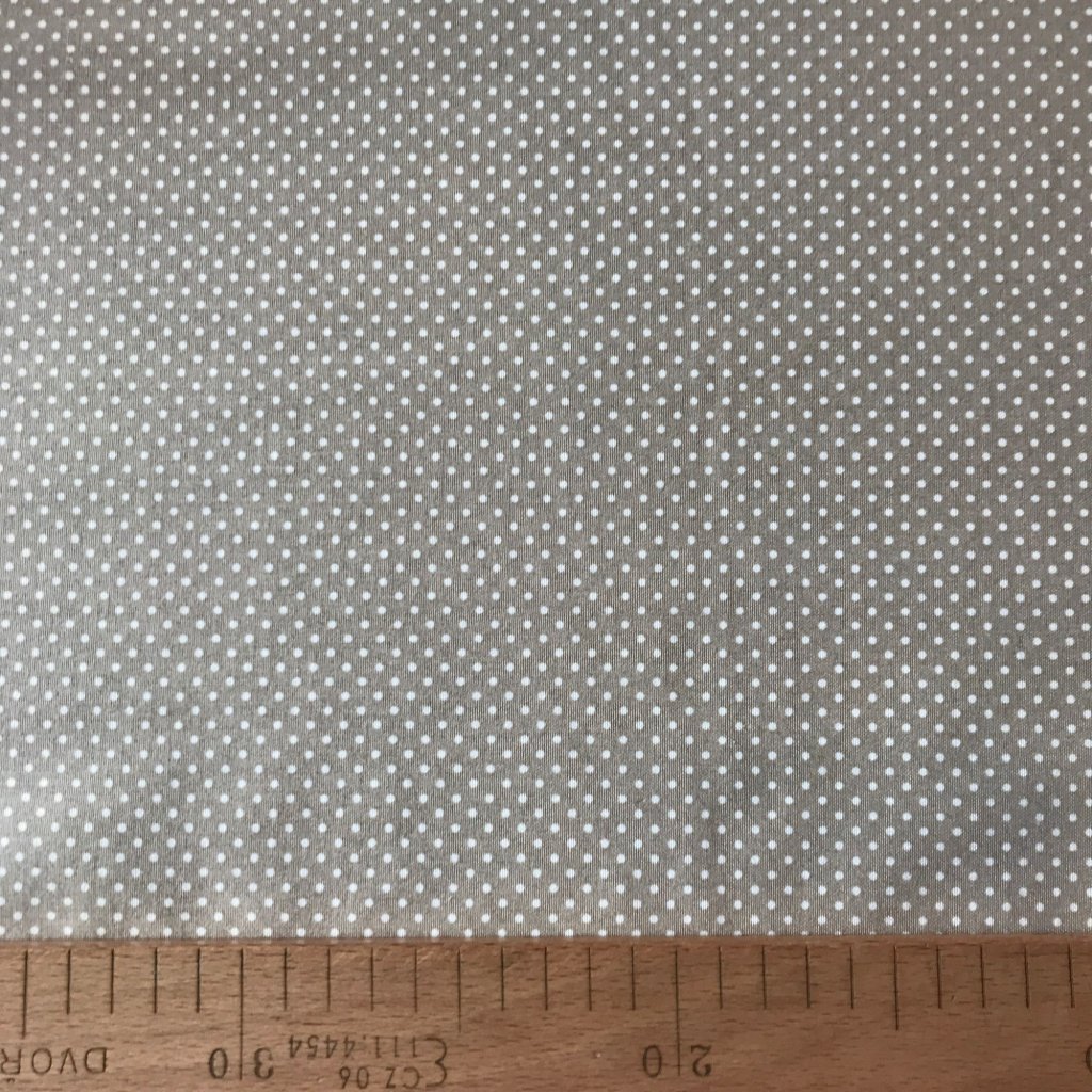 Bílé tečky na béžové 2 mm