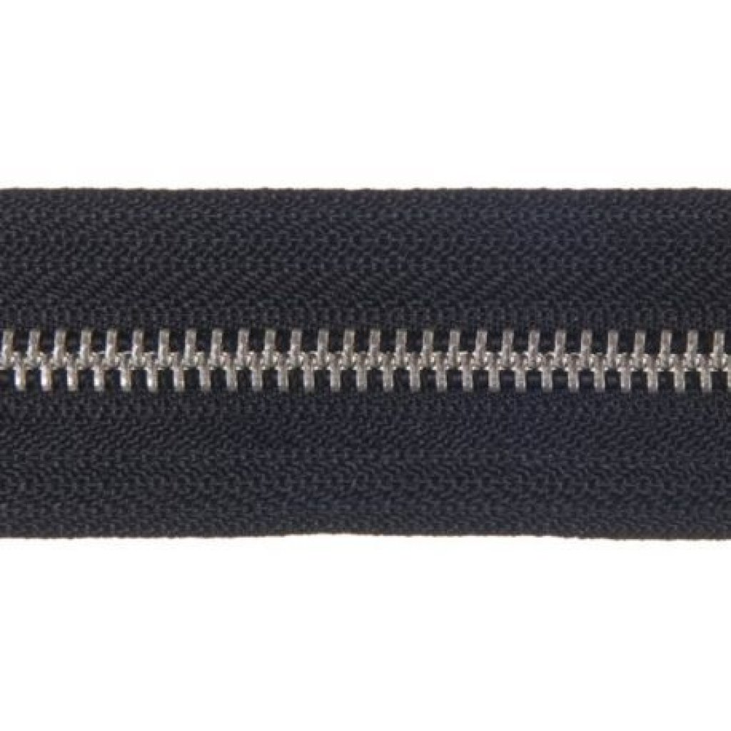 Kovový zip stříbrný  6 mm