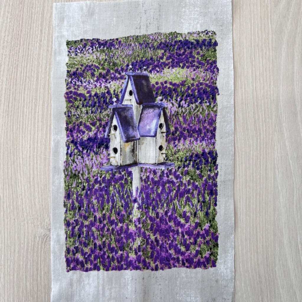 Levandule a domeček 17x30 cm