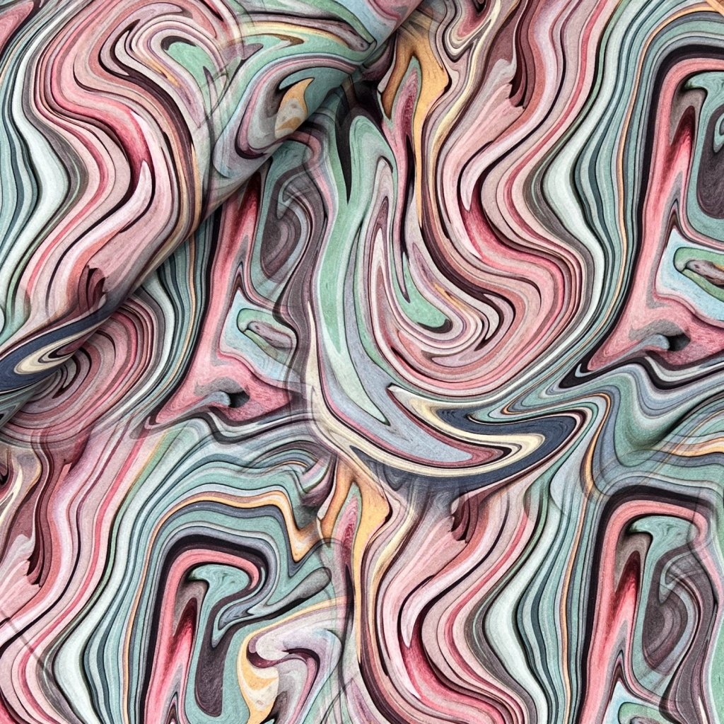 Modro růžové ebru 3046