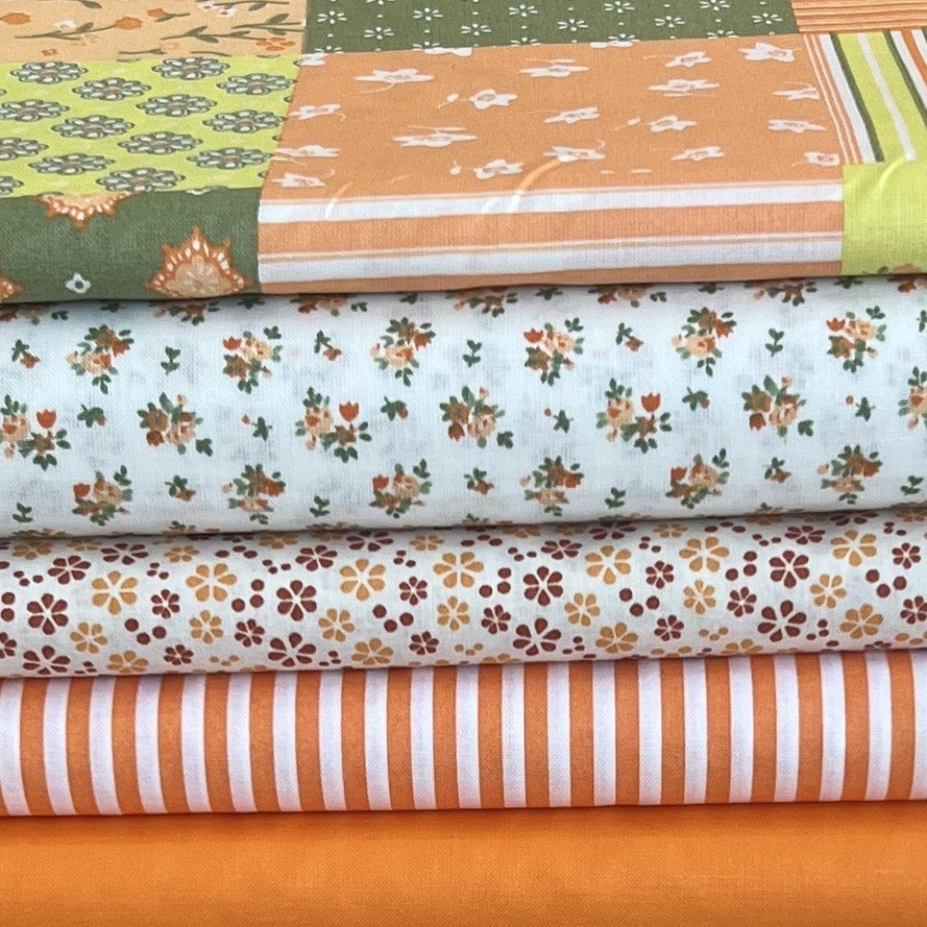 Oranžový patchwork