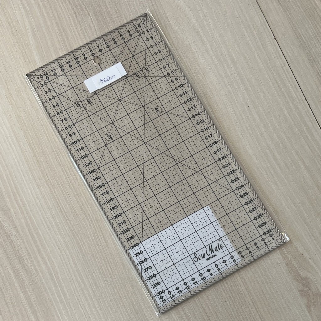 Rastrové pravítko, žluté 16 x 32