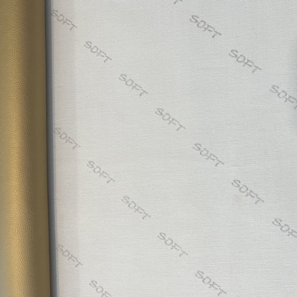 Zlatá lesklá eko kůže soft 3129